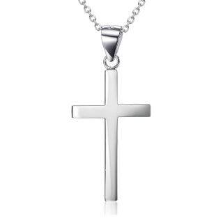 Sterling Silver Cross Pendant Necklace-8