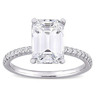 Sterling Silver Princess-square Shaped Moissanite Square Ring-35