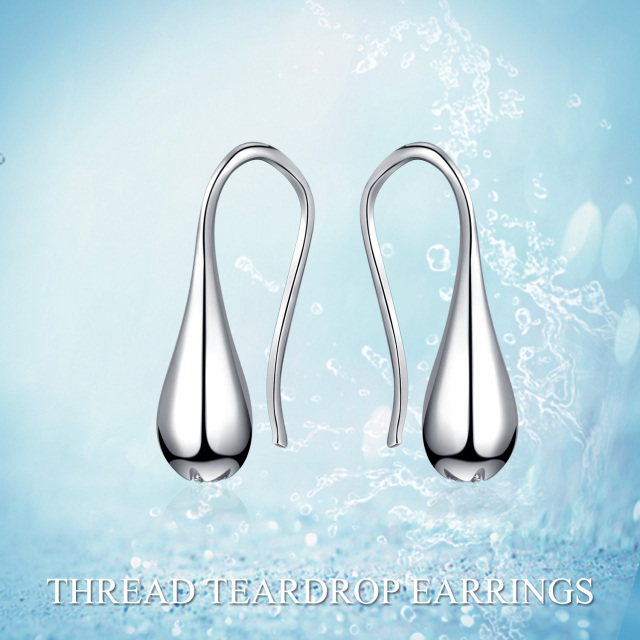 Boucles d'oreilles pendantes en argent sterling en forme de goutte-6