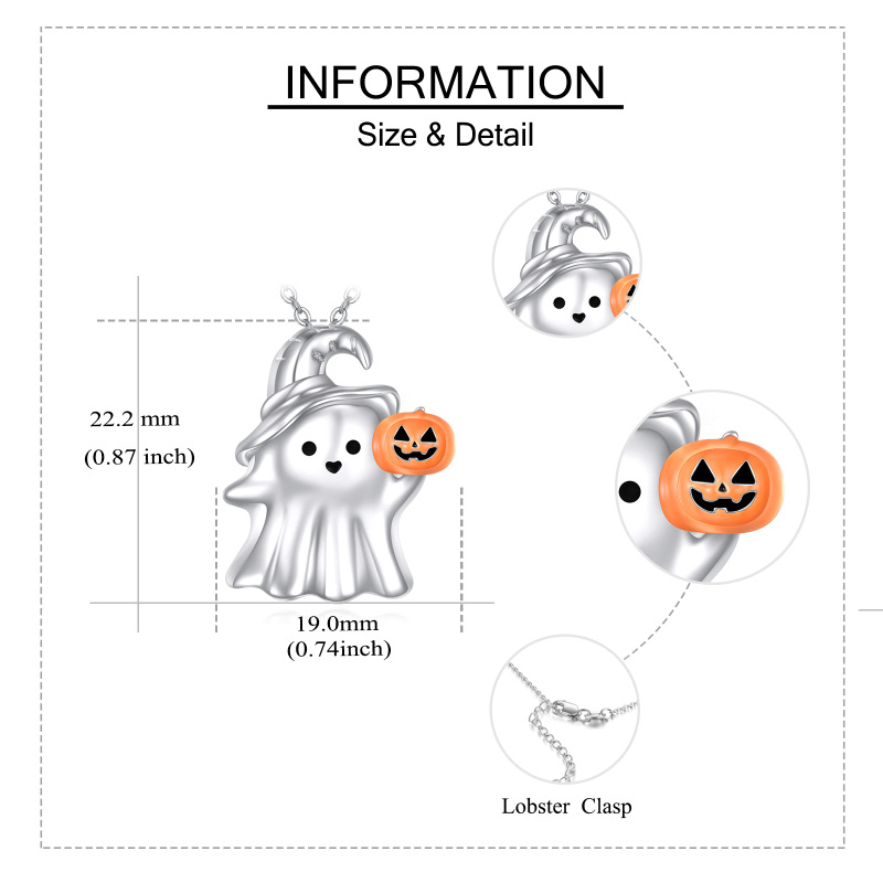 Collar Colgante Calabaza Plata de Ley-5