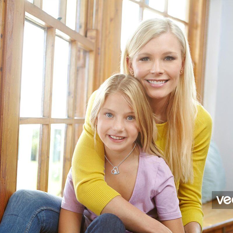 Sterling Silver Cubic Zirconia Rabbit & Heart Pendant Necklace with Engraved Word-2