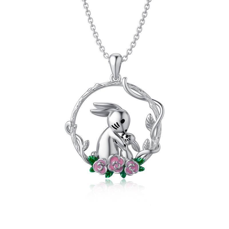 Collier en argent sterling avec pendentif lapin-7