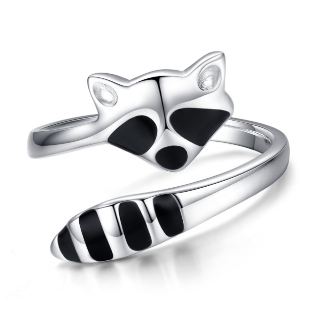 Sterling Silver Raccoon Open Ring-4