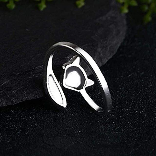 Bague ouverte en argent Sterling Raccoon-5