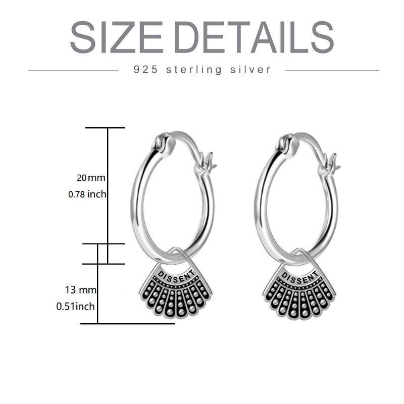 Sterling Silver Ginsberg Collar Hoop Earrings-5