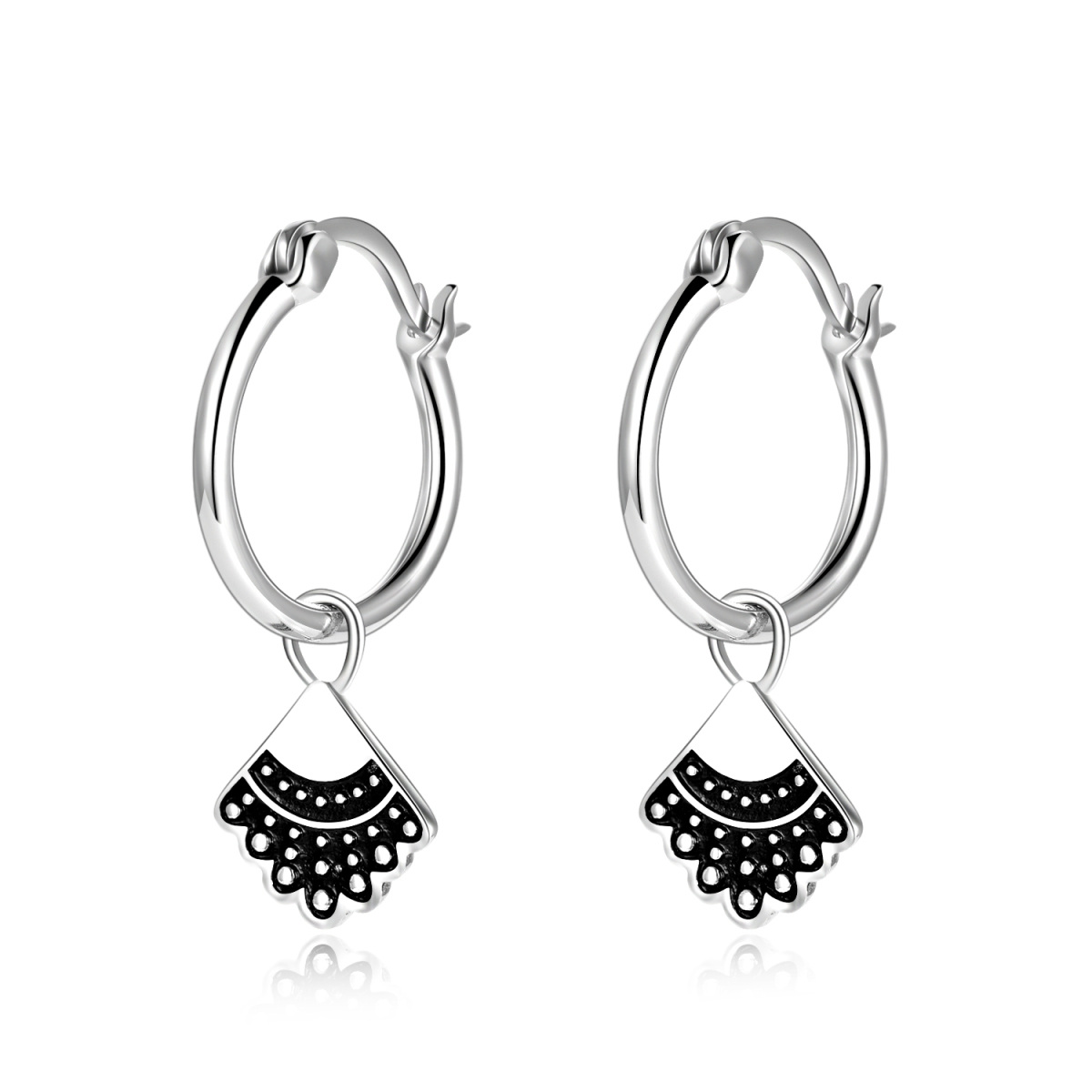 Sterling Silver Ginsberg Collar Drop Earrings-1