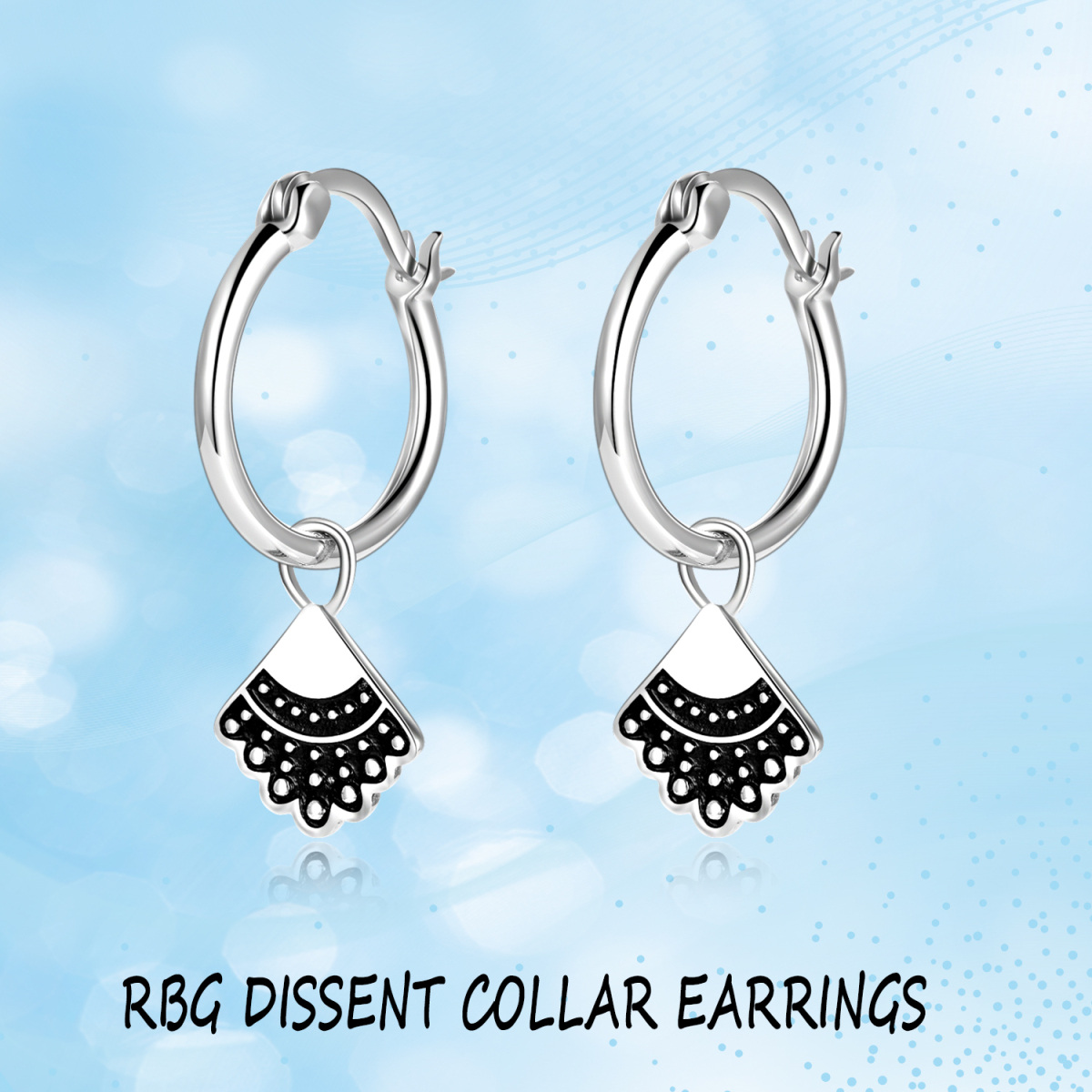 Sterling Silver Ginsberg Collar Drop Earrings-5