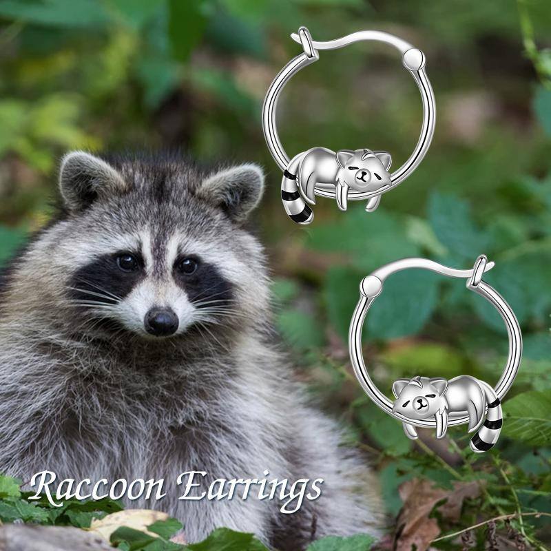 Sterling Silber Rote Panda Ohrringe-5