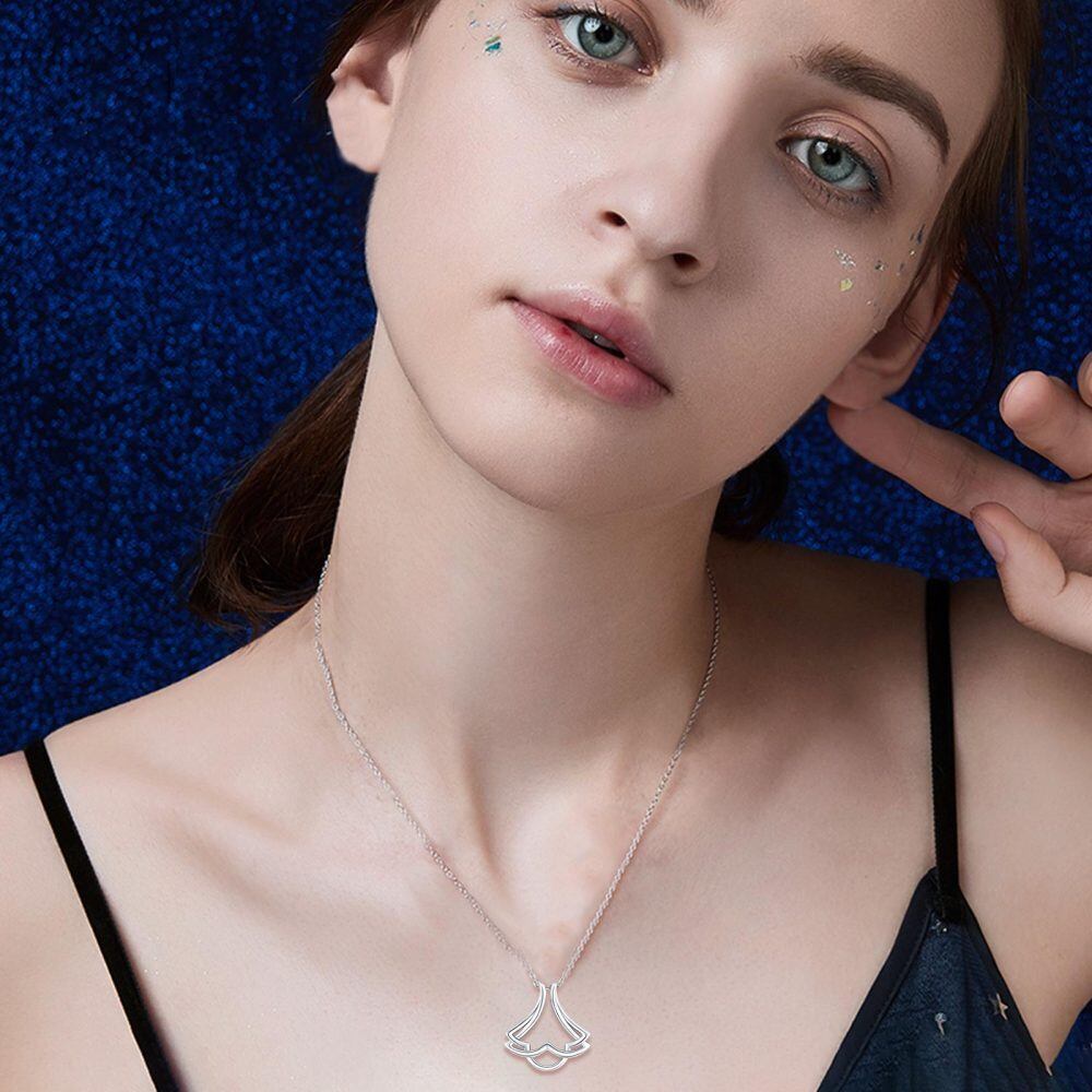 Collana con ciondolo porta anello in argento sterling-2