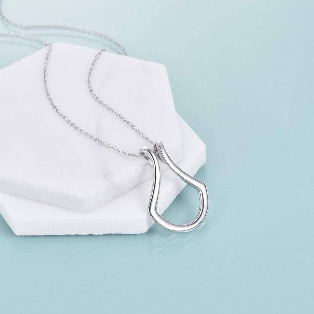 Sterling Silver Ring Holder Pendant Necklace-5