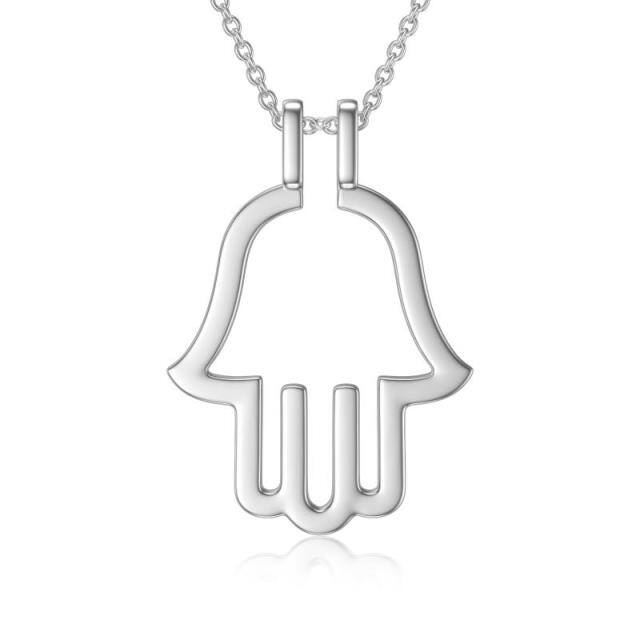 Collana con ciondolo porta-anelli in argento sterling-1