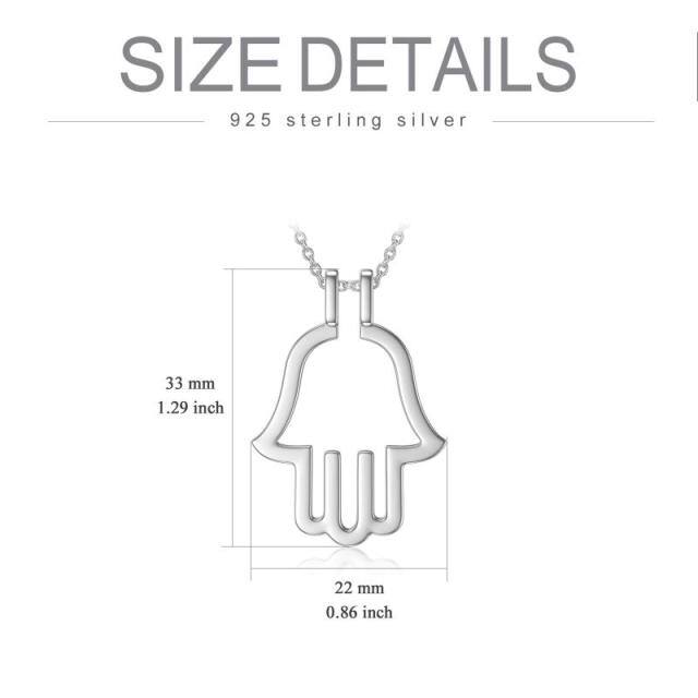 Sterling Silber Ring-Halter Anhänger Halskette-5