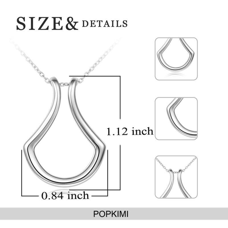 Sterling Silver Ring Holder Pendant Necklace-6