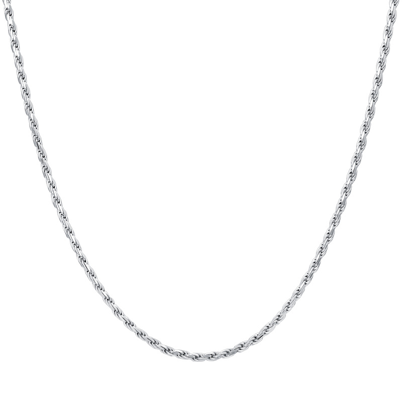 Collier chaîne en corde en argent sterling