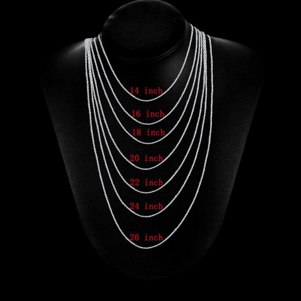 Sterling Silver Rope Chain Necklace-4