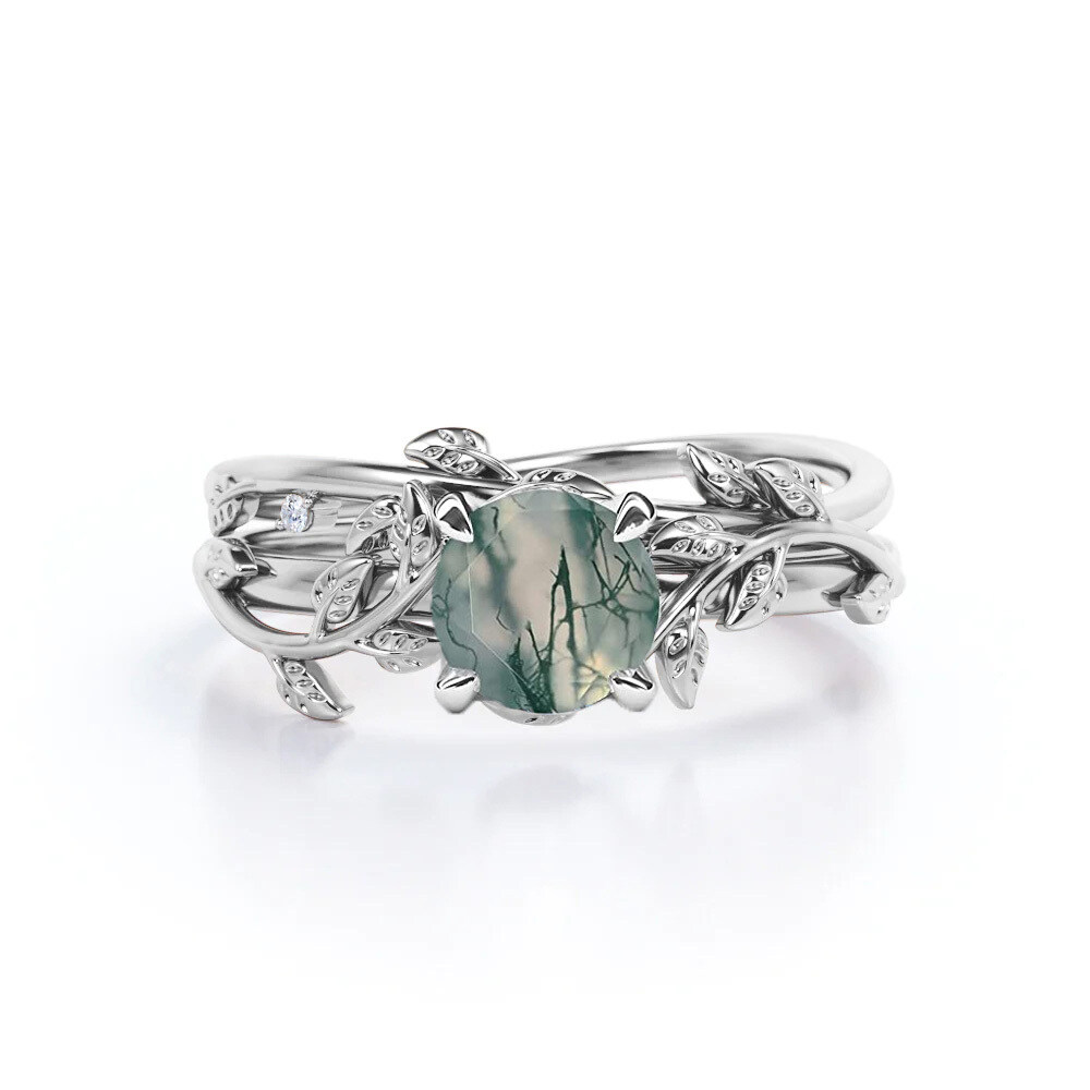 Moss Agate Three-stone Cuff Bracelet 14k Gold-plated Silver Moss Agate Three-stone Cuff Bracelet 14k Gold-plated Silver