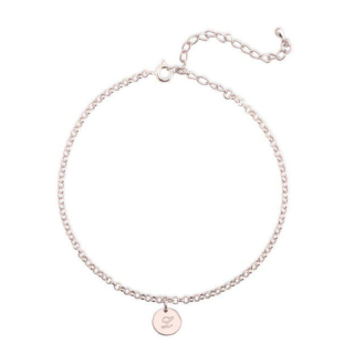 Sterling Silver with Rose Gold Plated Personalized Initial Letter Charm Bracelet-33