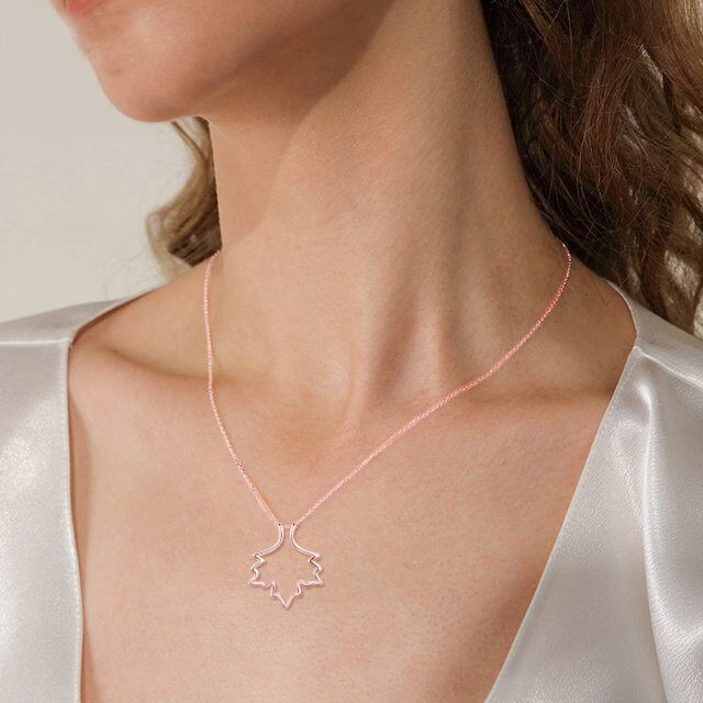 Collana con ciondolo porta-anelli in argento 925 e placcato oro rosa-2