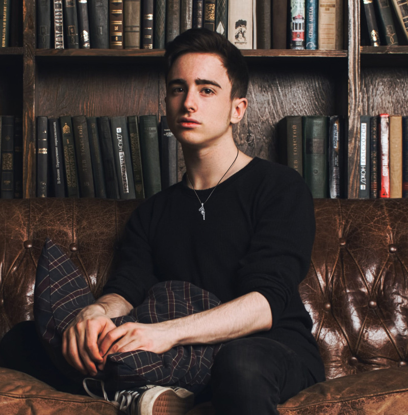 Sterling Silver Rose & Gun Pendant Necklace-4