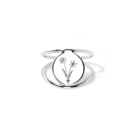 Sterling Silber Rose Ring