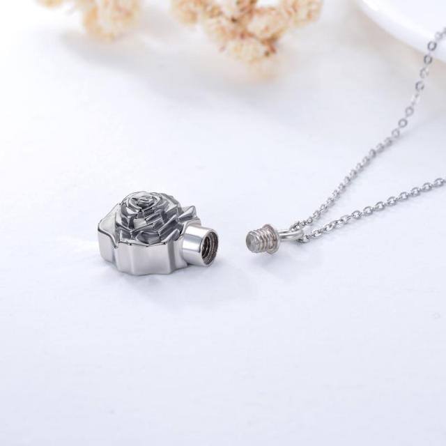 Collier Urne Rose en argent sterling-3