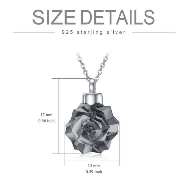 Collier Urne Rose en argent sterling-6