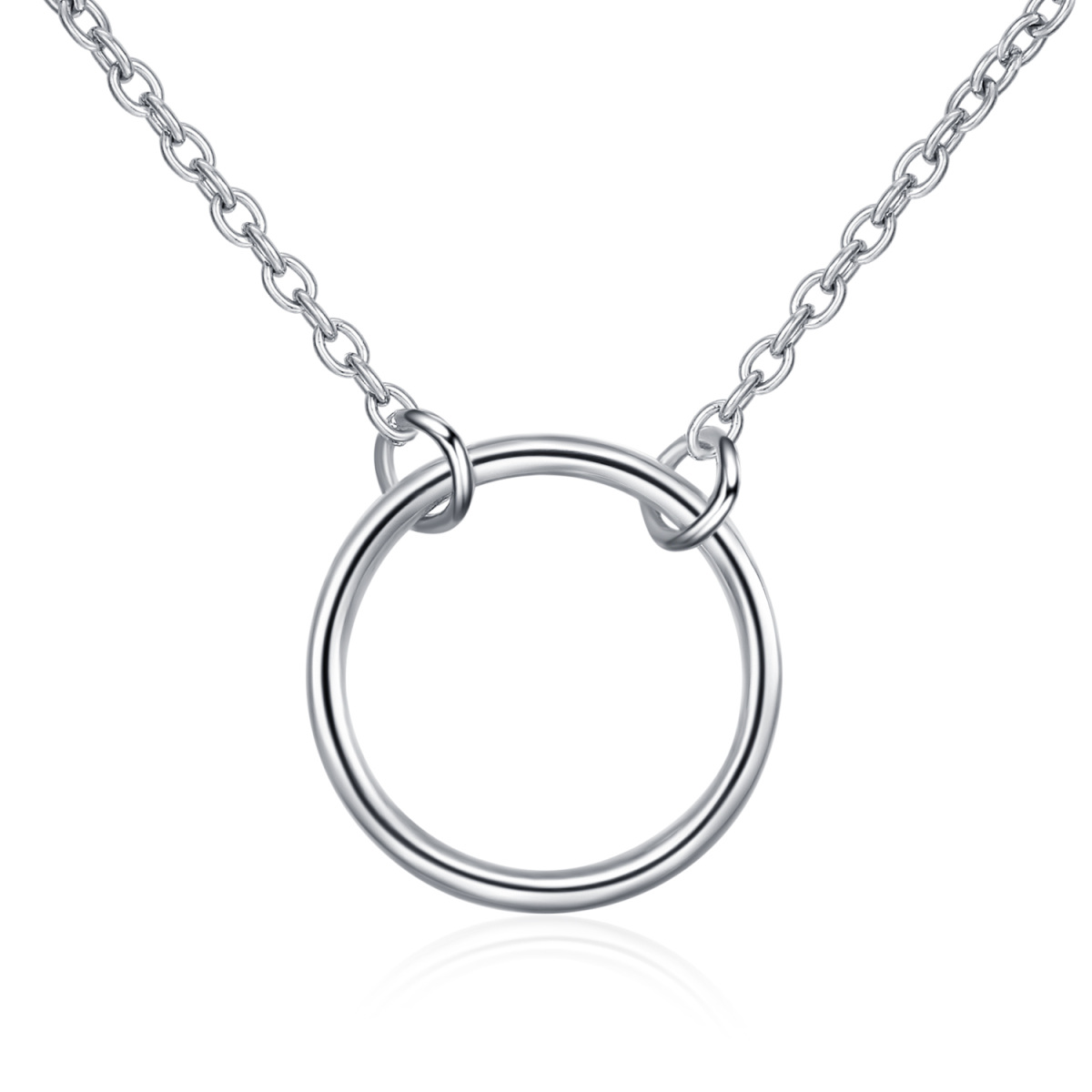 Collier ras du cou en argent sterling en métal rond/sphérique-1