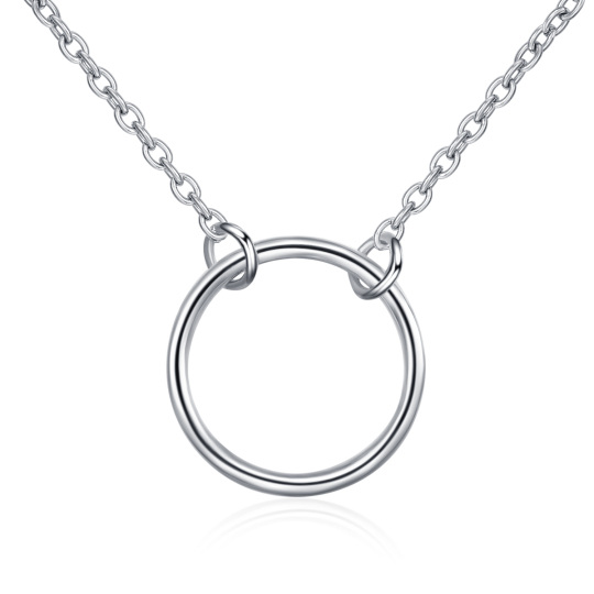 Collier ras du cou en argent sterling en métal rond/sphérique