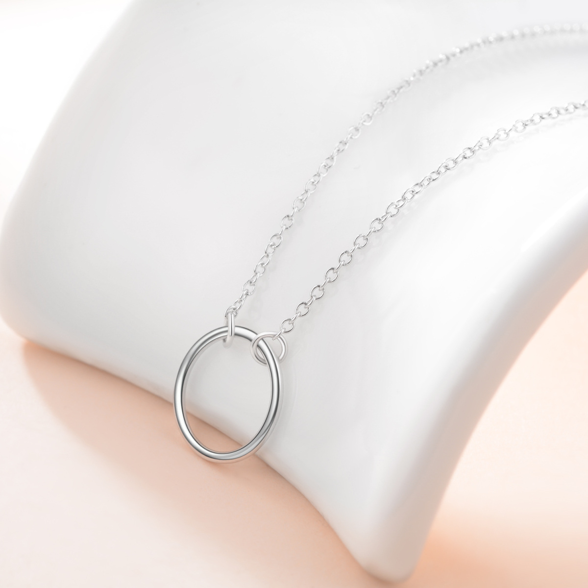 Sterling Silver Round/Spherical Metal Choker Necklace-4