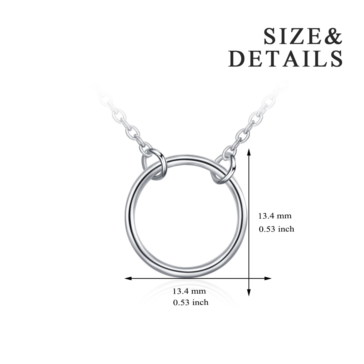 Collier ras du cou en argent sterling en métal rond/sphérique-5