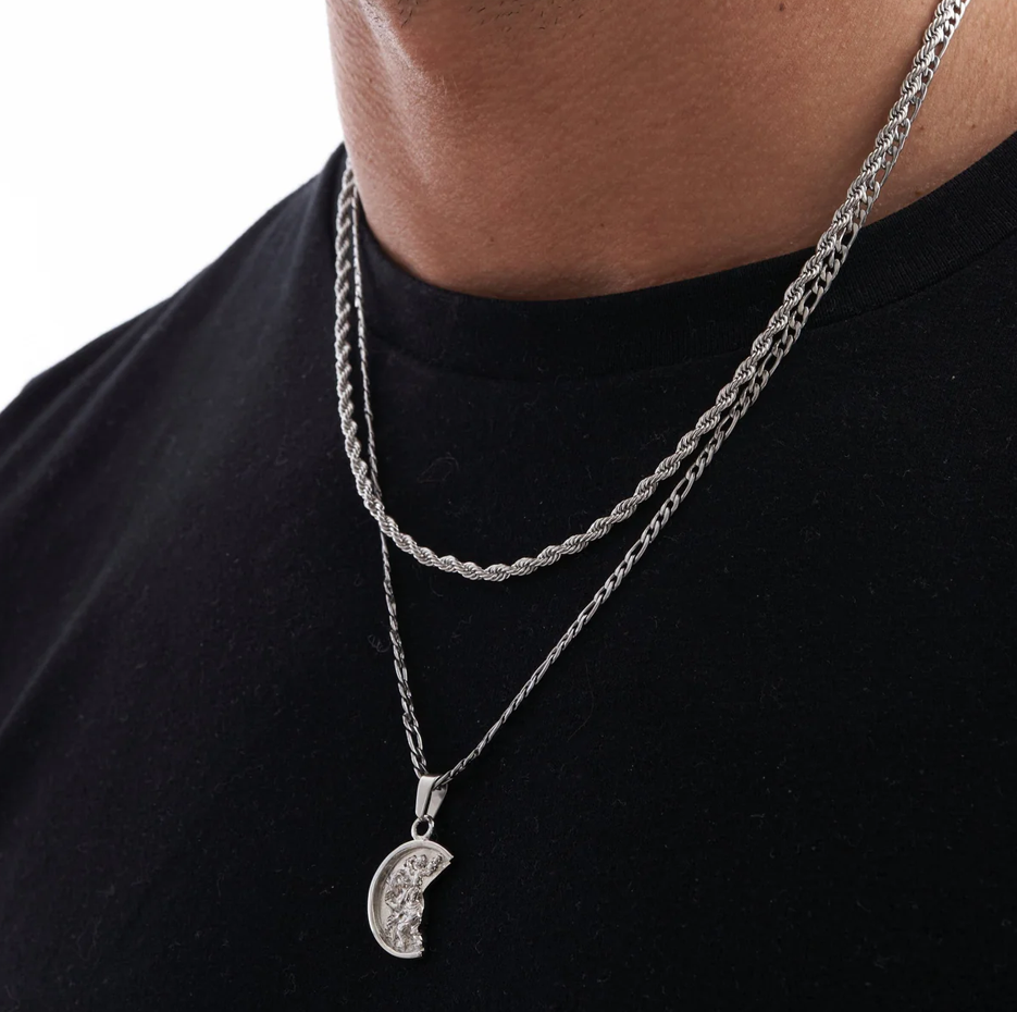 Charms colgantes de San Cristóbal en plata de ley-3