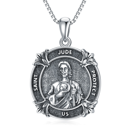 Collana con ciondolo San Giuda in argento sterling