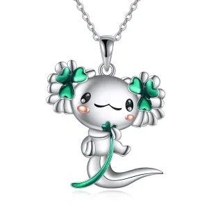 Sterling Silver Salamander Pendant Necklace-7