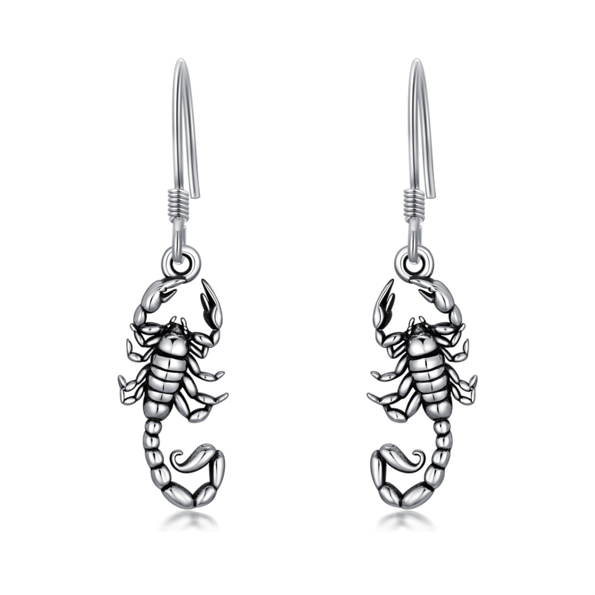 Sterling Silver Scorpio Drop Earrings-1