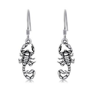 Sterling Silver Scorpio Drop Earrings-2