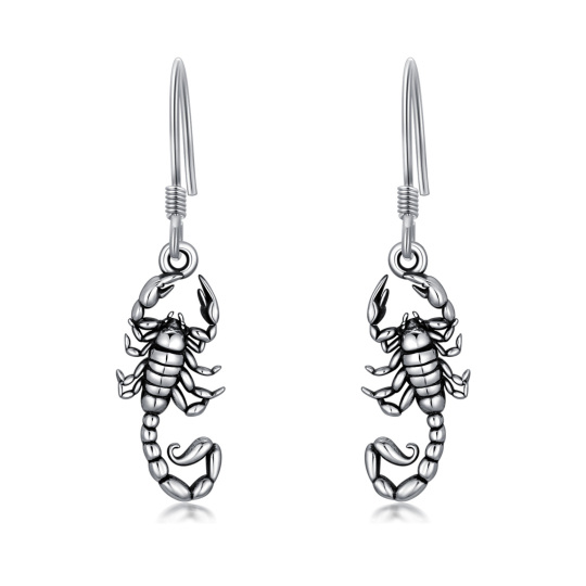 Pendants d'oreilles Scorpion en argent sterling