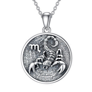 Sterling Silver Scorpio Pendant Necklace-2