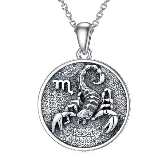 Collier en argent sterling avec pendentif Scorpion