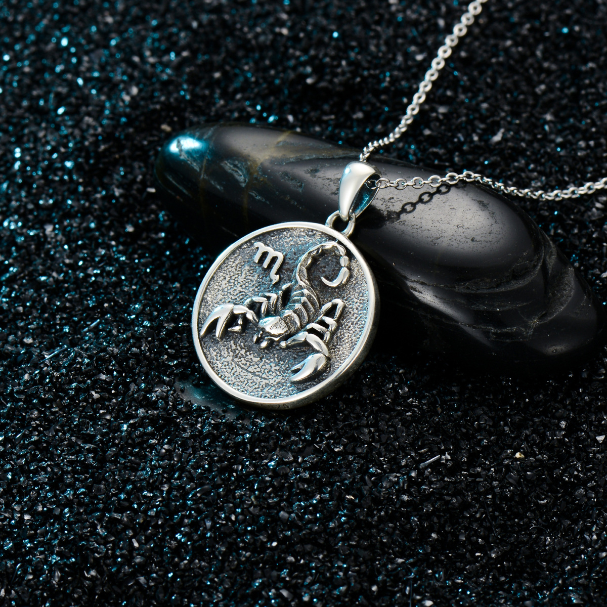 Collier en argent sterling avec pendentif Scorpion-3