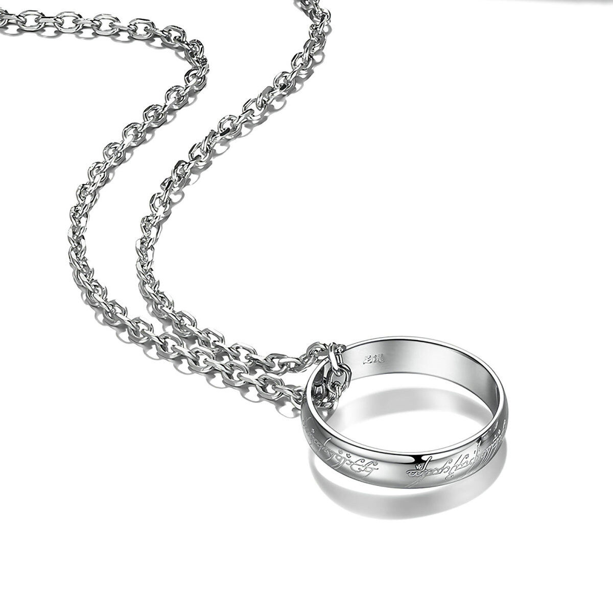 Sterling Silver Sculpture Pendant Necklace for Men-1