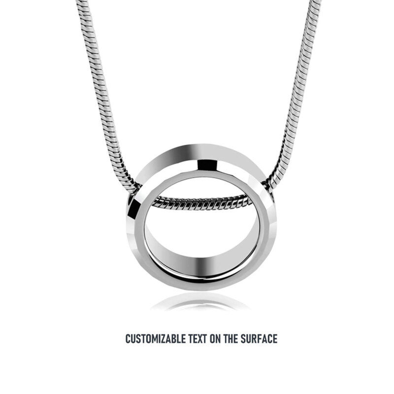 Sterling Silver Sculpture Personalized Engraving Pendant Necklace for Men-12