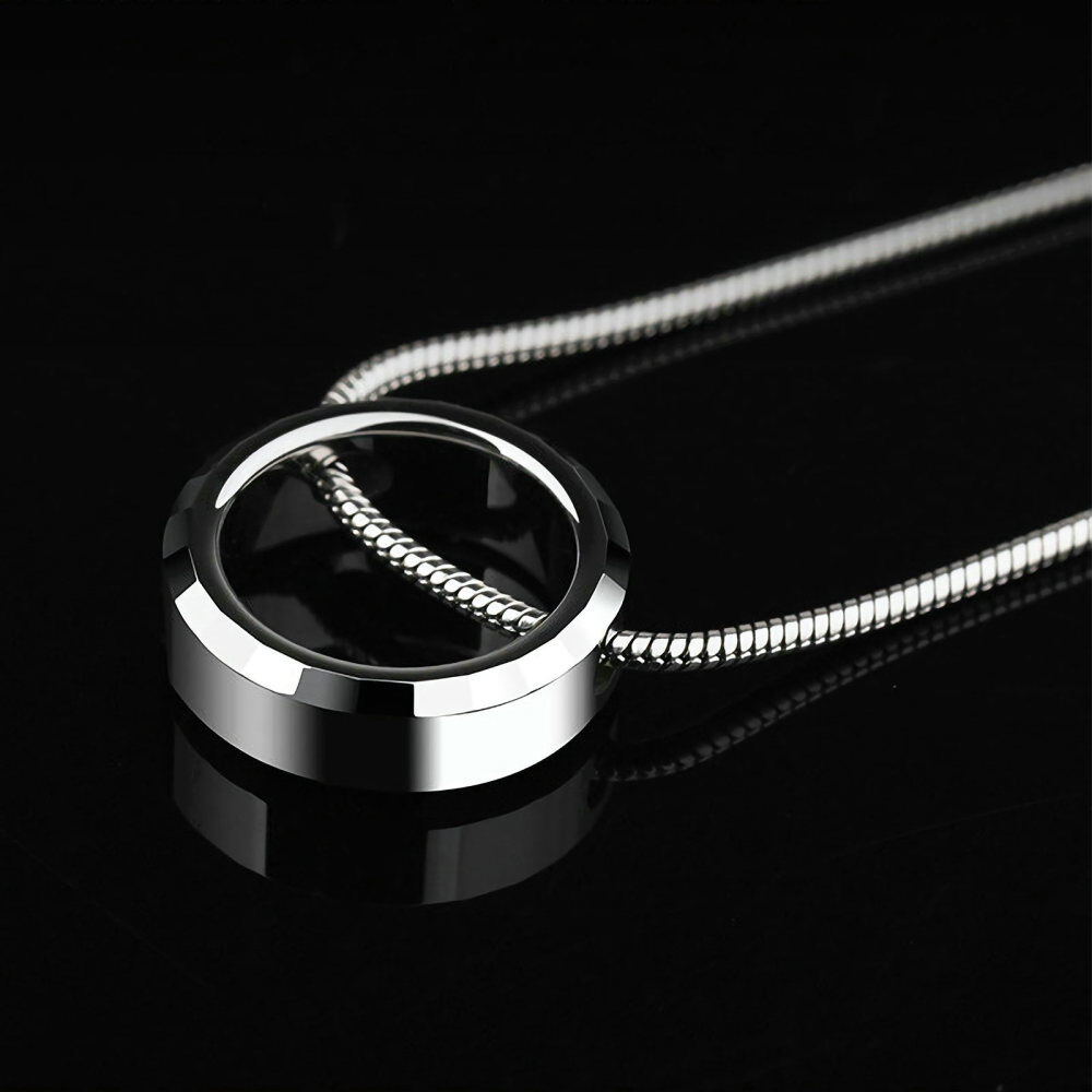 Sterling Silver Sculpture Personalized Engraving Pendant Necklace for Men-5