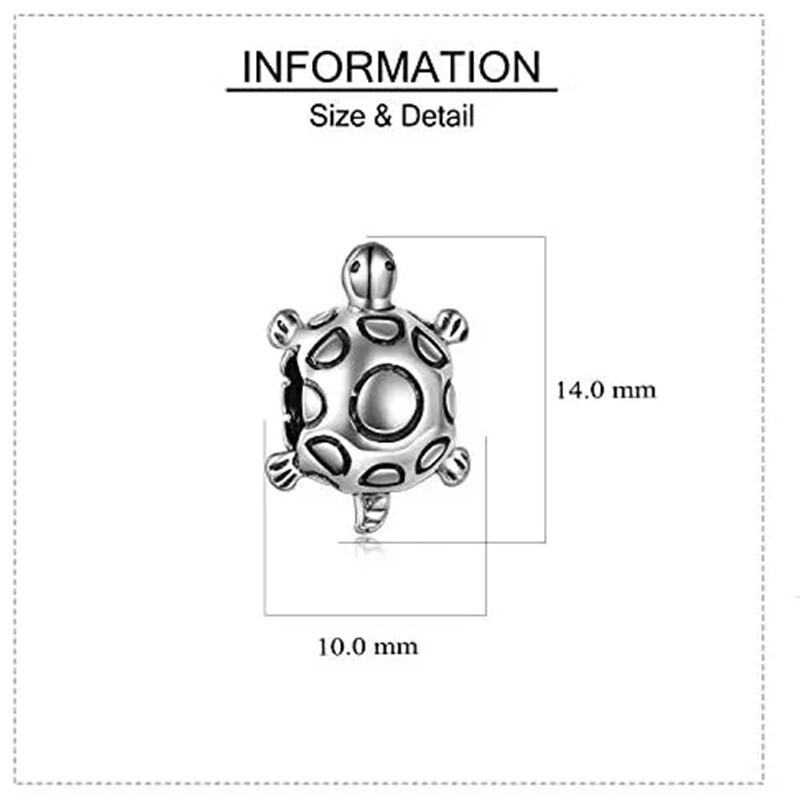 Sterling Silber Meeresschildkröte Bead Charm-5