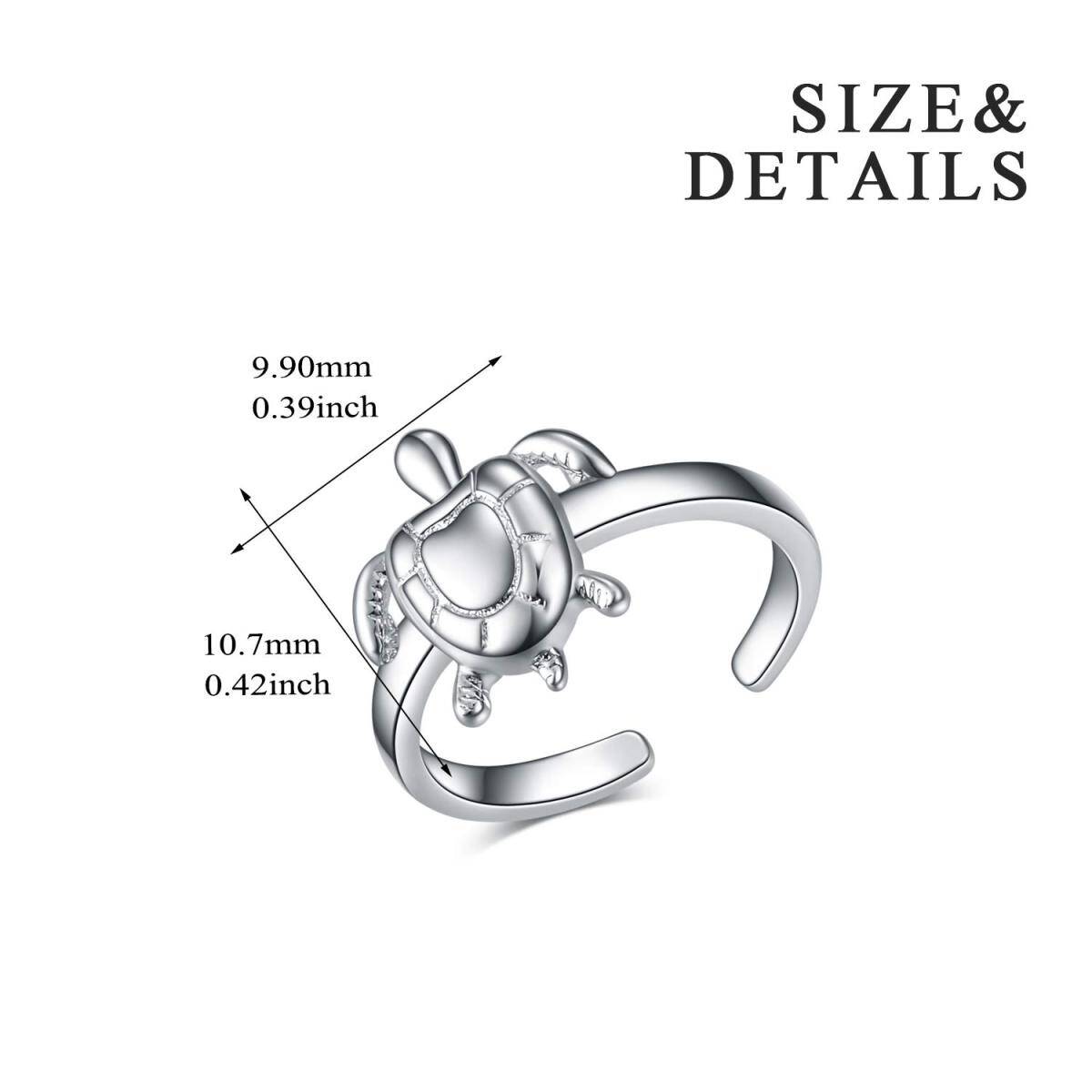 Sterling Silver Sea Turtle Toe Ring-5