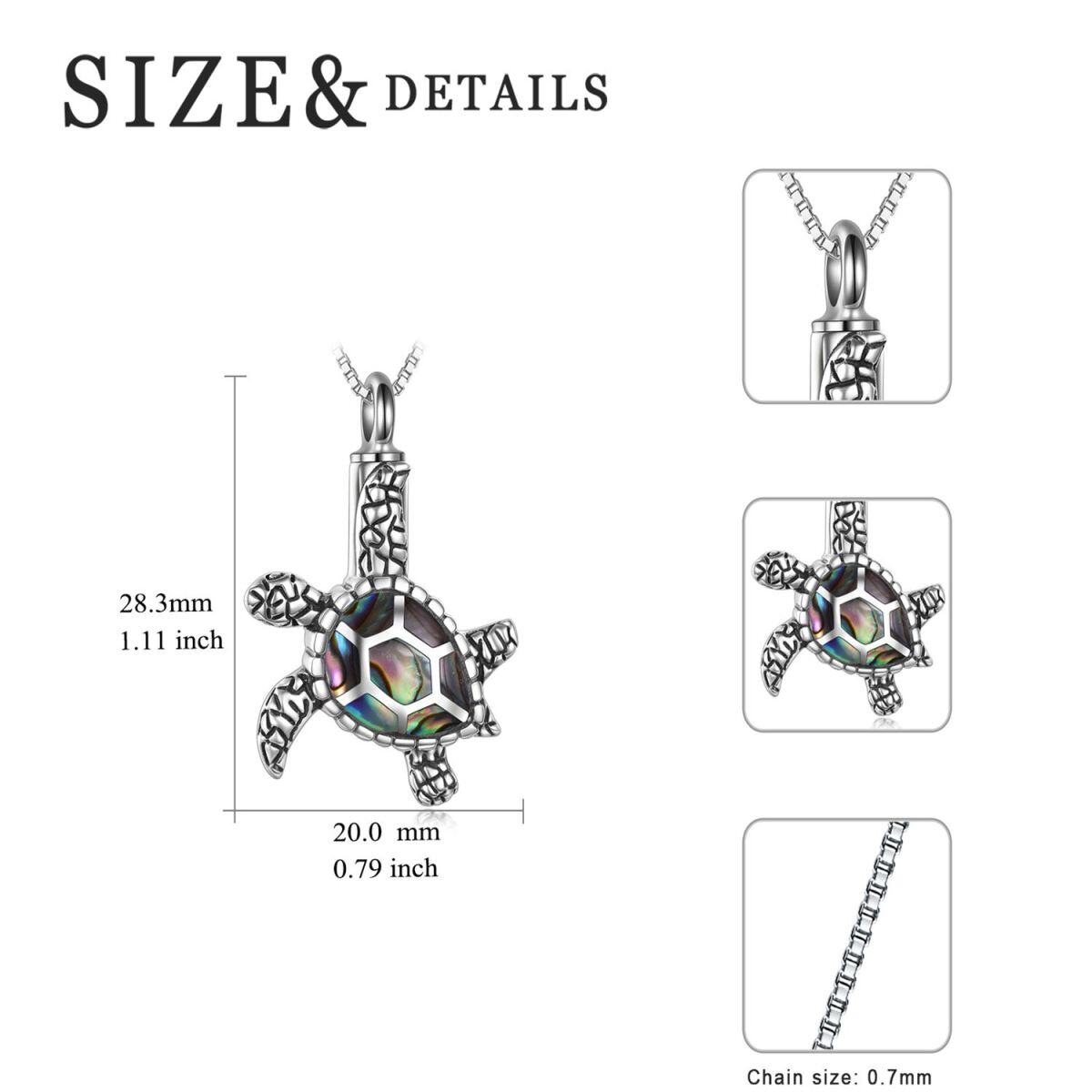 Collier d’urne de tortue de mer en argent sterling pour cendres-5