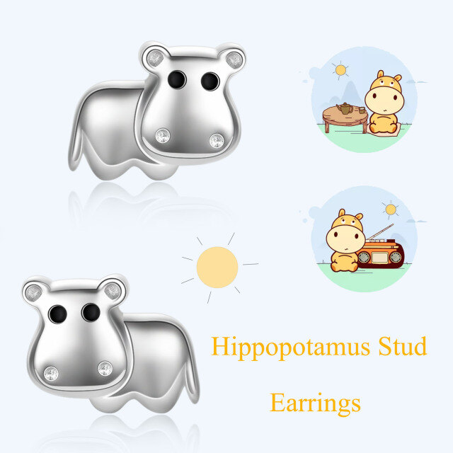 Boucles d'oreilles hippocampe en argent sterling-6