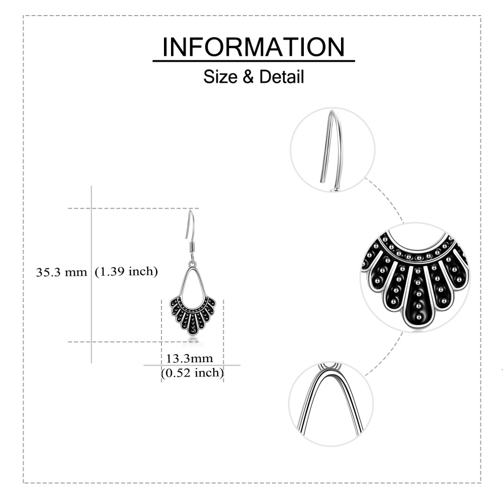 Pendientes sectoriales de plata de ley-5