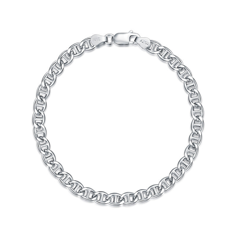 Sterling Silver Single Chain Anklet-1