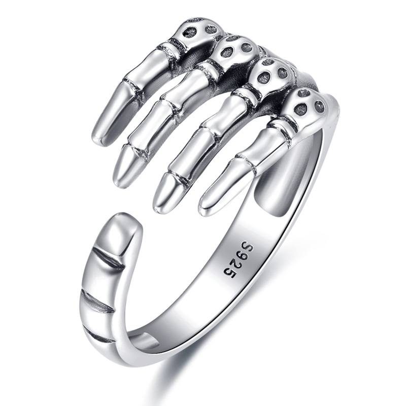 Sterling Silver Skeleton Open Ring-9
