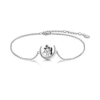 Sterling Silver Skeleton Pendant Bracelet-18